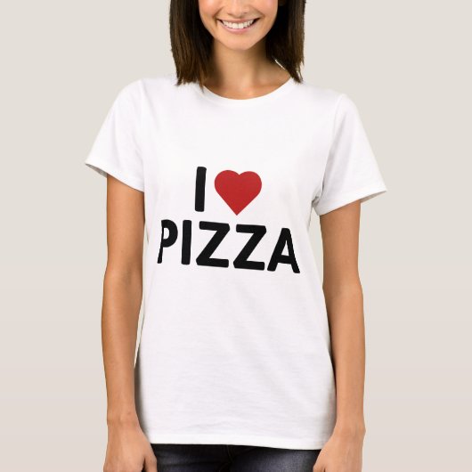 I Liebe Pizza T-Shirt (Vorderseite)
