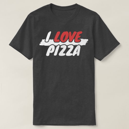 I Liebe Pizza T - Shirt (Design vorne)