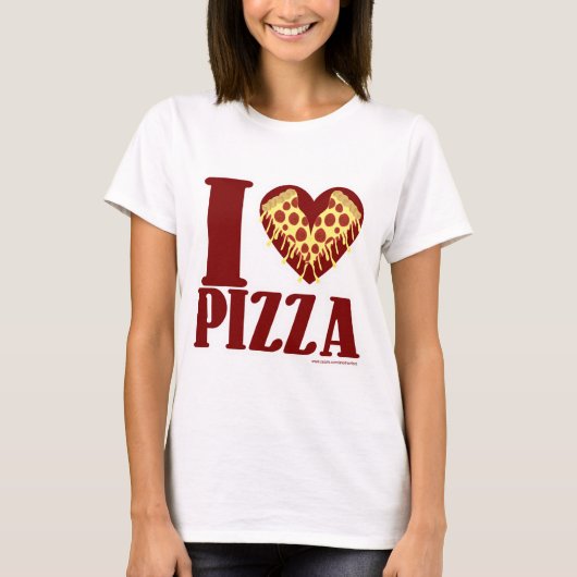 I Liebe Pizza T-Shirt (Vorderseite)