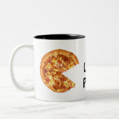 I Liebe-Pizza-Tasse Zweifarbige Tasse (Links)