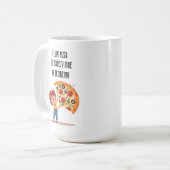 "I Liebe Pizza: The Cheesy Side of Geometry" lusti Kaffeetasse (Vorderseite Links)