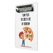 "I Liebe Pizza: The Cheesy Side of Geometry" lusti Mini Klemmbrett (Gewinkelt2)