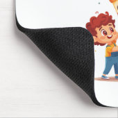 "I Liebe Pizza: The Cheesy Side of Geometry" lusti Mousepad (Ecke)