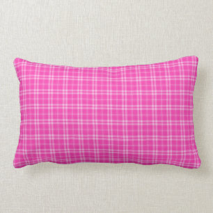 I Liebe-Plaid-Rosa Lendenkissen