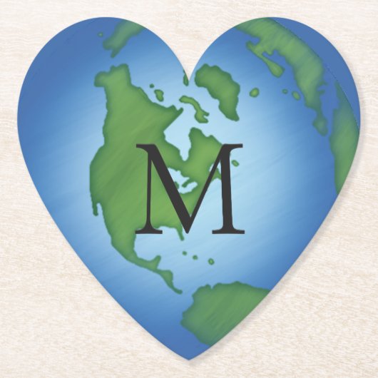 I Liebe Planet Earth Environmental Awareness Custo Untersetzer (Vorderseite)