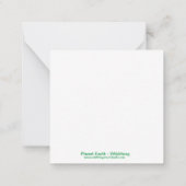 I Liebe Planet EARTH - Unsere einzige Zuhause - Bl Mitteilungskarte (Rückseite)