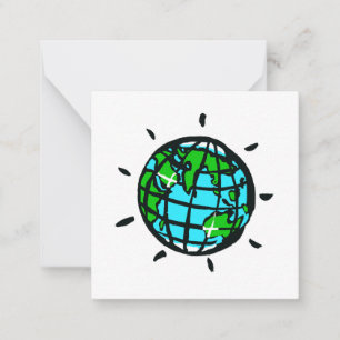 I Liebe Planet Erde - Erhaltung der Umwelt Mitteilungskarte