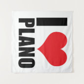 I Liebe Plano Wandteppich (Vorderseite (Horizontal))