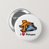 I Liebe Platypus Button (Vorne & Hinten)