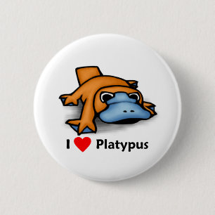 I Liebe Platypus Button