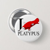 I Liebe Platypus Knöpfe Button (Vorne & Hinten)