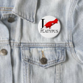 I Liebe Platypus Knöpfe Button (Beispiel)