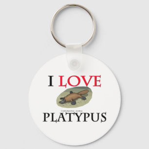 I Liebe Platypus Schlüsselanhänger
