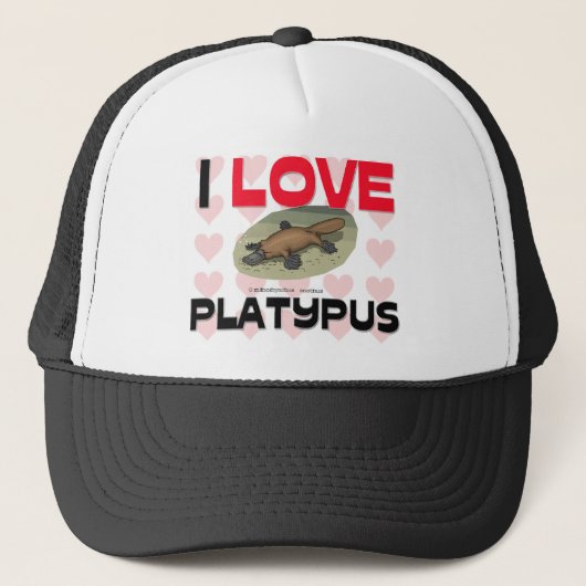 I Liebe Platypus Truckerkappe (Vorderseite)