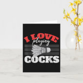 I Liebe Playing S Shuttle Birdie Badminton Karte (Gelbe Blume)