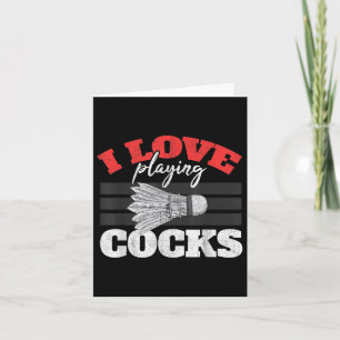 I Liebe Playing S Shuttle Birdie Badminton Karte