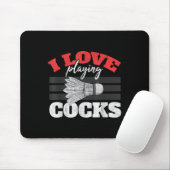 I Liebe Playing S Shuttle Birdie Badminton Mousepad (Mit Mouse)