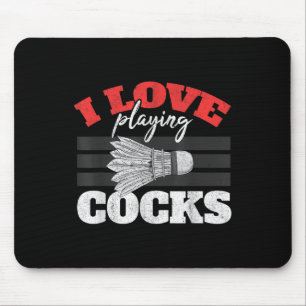 I Liebe Playing S Shuttle Birdie Badminton Mousepad