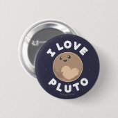 I Liebe Pluto Button (Vorne & Hinten)