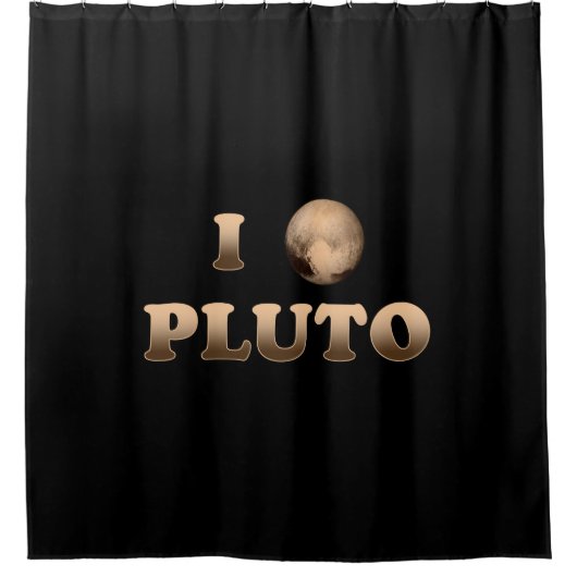 I Liebe Pluto Duschvorhang (Vorderseite)