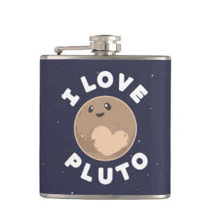 I Liebe Pluto Flachmann