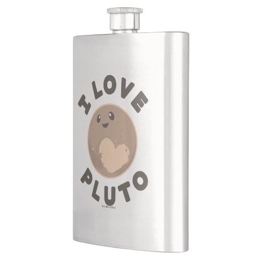 I Liebe Pluto Flachmann (Links)