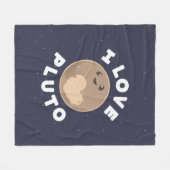 I Liebe Pluto Fleecedecke (Vorderseite (Horizontal))