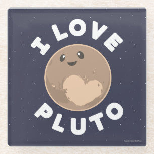 I Liebe Pluto Glasuntersetzer