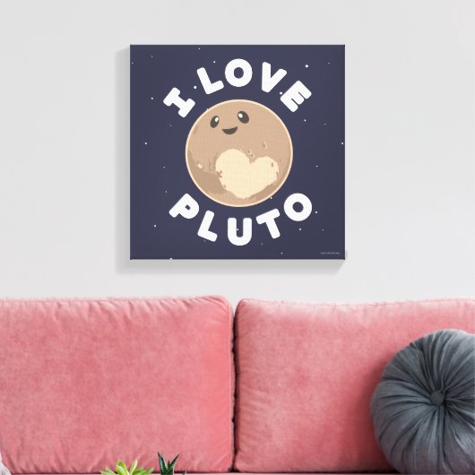 I Liebe Pluto Leinwanddruck (Insitu (Wohnzimmer))