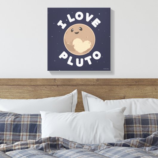 I Liebe Pluto Leinwanddruck (Insitu (Schlafzimmer))