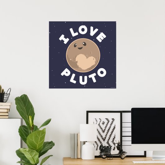 I Liebe Pluto Poster (Heimbüro)