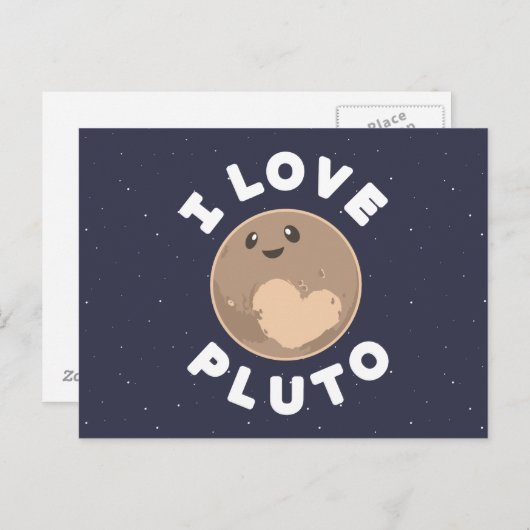 I Liebe Pluto Postkarte (Vorne/Hinten)