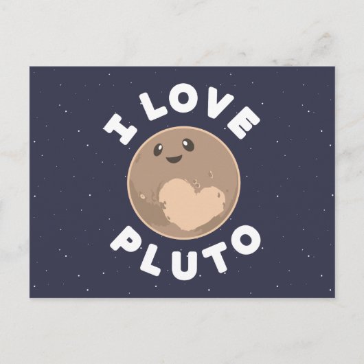 I Liebe Pluto Postkarte (Vorderseite)