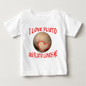 I Liebe Pluto und Pluto-Lieben ich Baby T-shirt (Vorderseite)