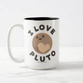 I Liebe Pluto Zweifarbige Tasse (Links)