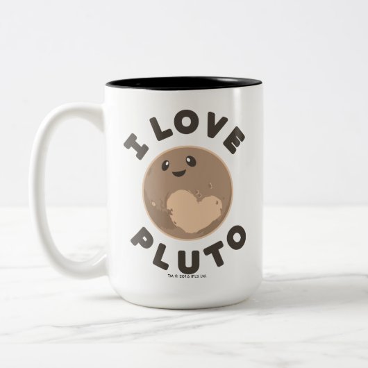 I Liebe Pluto Zweifarbige Tasse (Links)