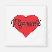 I Liebe Plymouth Magnet (Vorne)