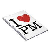I ❤️ LIEBE PM - NOTEBOOK NOTIZBLOCK (Rechte Seite)