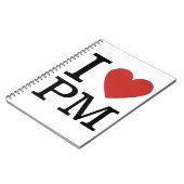 I ❤️ LIEBE PM - NOTEBOOK NOTIZBLOCK (Linke Seite)