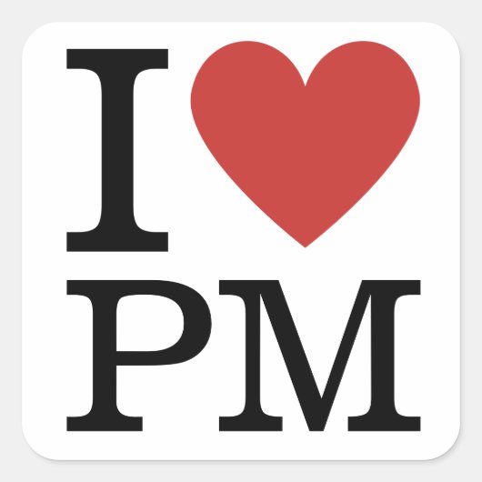 I ❤️ Liebe PM - Product Management STICKER (Vorderseite)