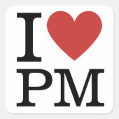 I ❤️ Liebe PM - Projektmanagement STICKER (Vorderseite)