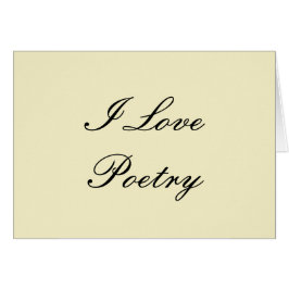 I Liebe Poetry Blank Cards (Creme & Black)