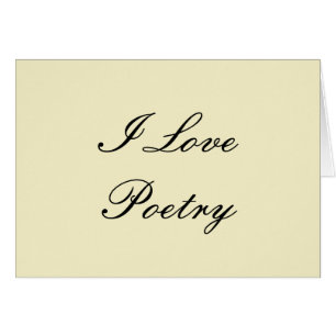 I Liebe Poetry Blank Cards (Creme & Black)
