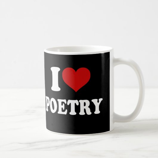 I Liebe Poetry Kaffeetasse (Rechts)