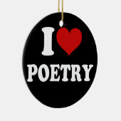 I Liebe Poetry Keramik Ornament (Rechts)