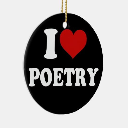 I Liebe Poetry Keramik Ornament (Rechts)
