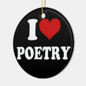 I Liebe Poetry Keramik Ornament (Links)