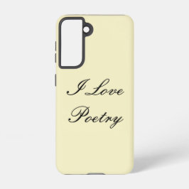 I Liebe Poetry Phone Case (Cream & Black) Samsung Galaxy Hülle