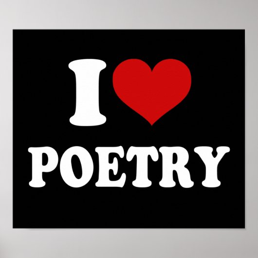 I Liebe Poetry Poster (Vorne)