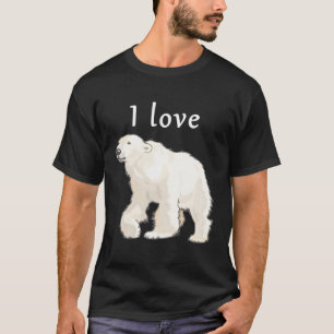 I Liebe Polar Bears Arktische Habitat Bewusstsein T-Shirt